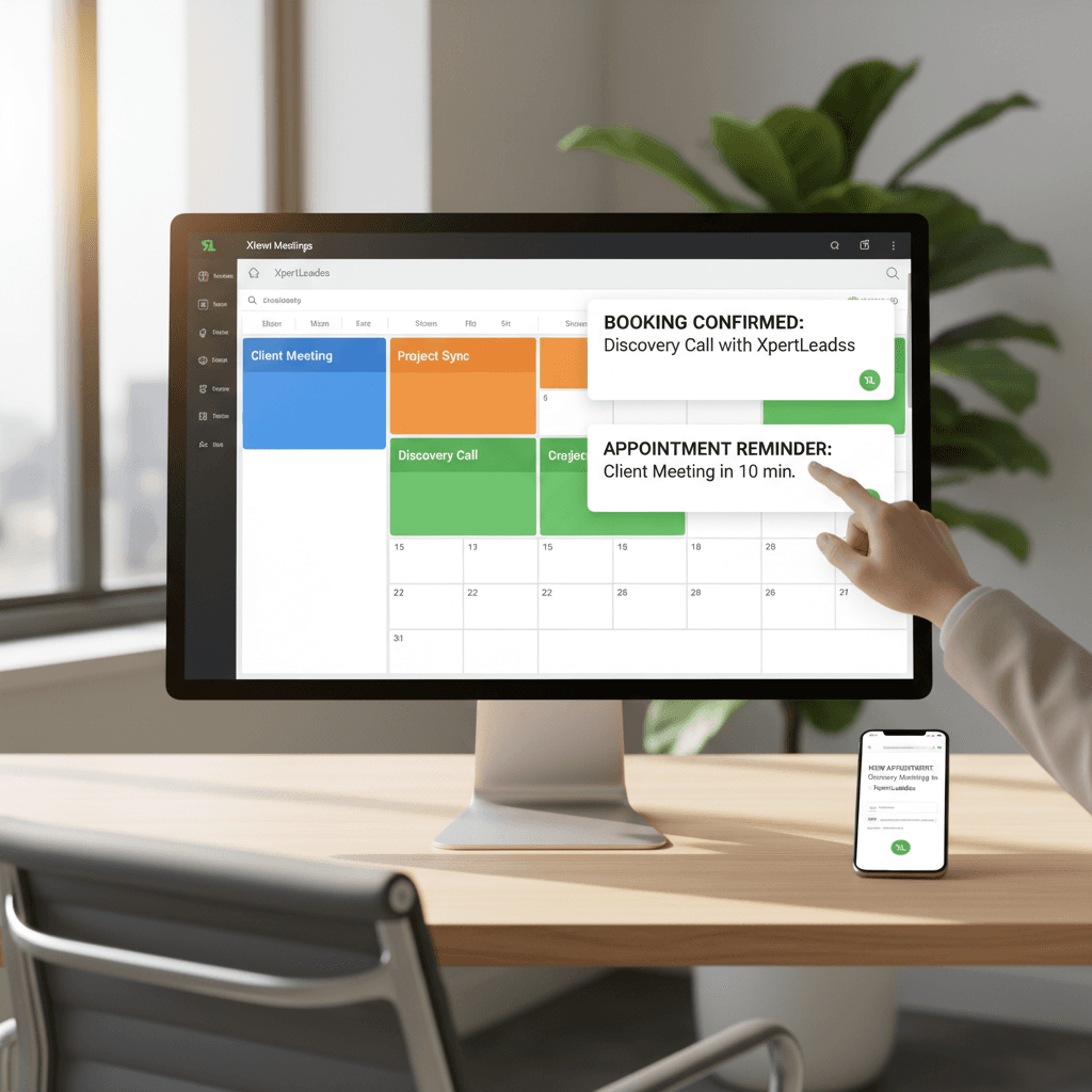 Automated appointment booking system with scheduled consultations